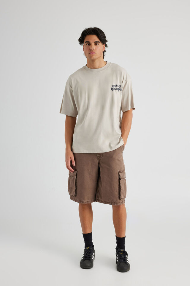Half Half Box Fit Graphic T Shirt, HH FOG/RECORDS JAPAN