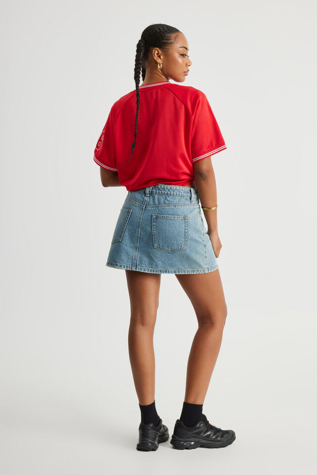 The Everyday Denim Skirt, WESTERN BLUE