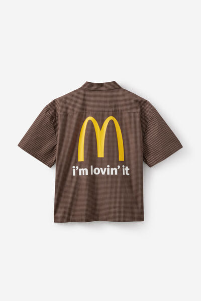 Lcn Mcdonalds Boxy Cropped Short Sleeve Shirt, LCN MCDONALDS BUDDIES BRACKEN CHECK