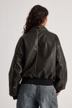 Maxwell Pu Bomber Jacket, WASHED BLACK - alternate image 3