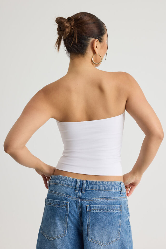 Authentics Longline Bandeau, WHITE