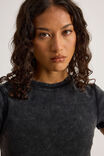 Fitted Graphic Tee, WASHED BLACK - alternate image 4