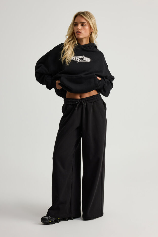 Ultra Baggy Trackpant, BLACK