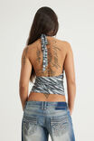 Cowl Neck Halter, ABSTRACT ZEBRA - example image 3