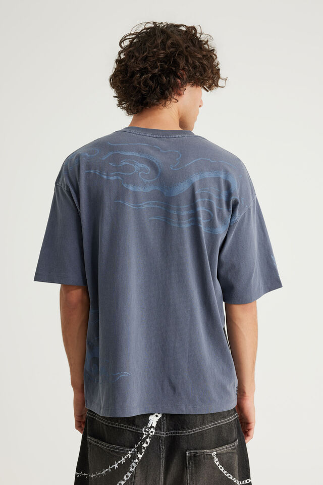 Notion Vintage Graphic Tshirt, NTN WASHED ORION BLUE/TIGERS