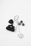Girls Bag Charm, SILVER BLACK - alternate image 1