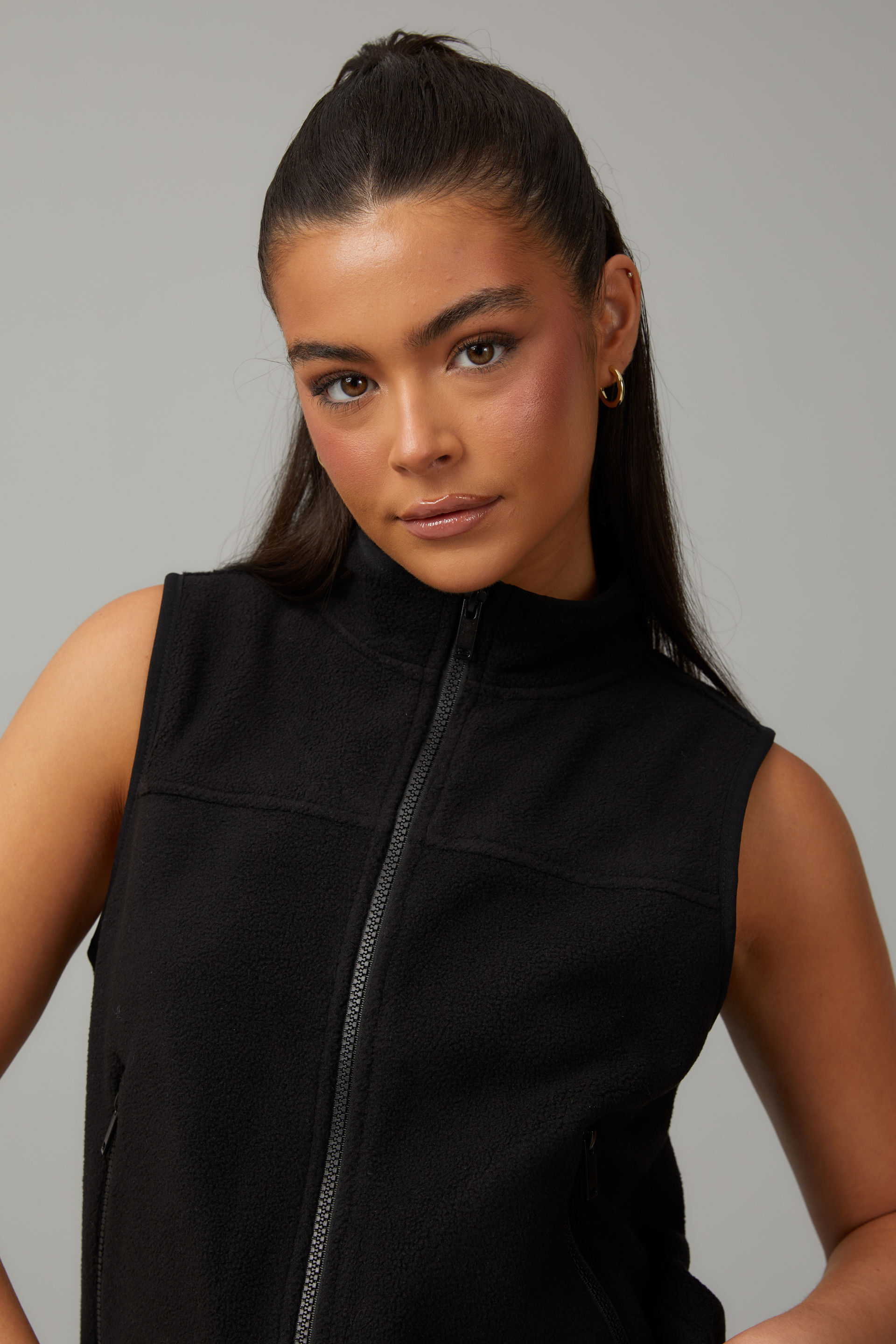 Black polar sale fleece vest