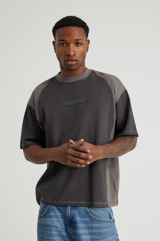 Half Half Boxy Tshirt, HH SLATE/IRON HH SPORT