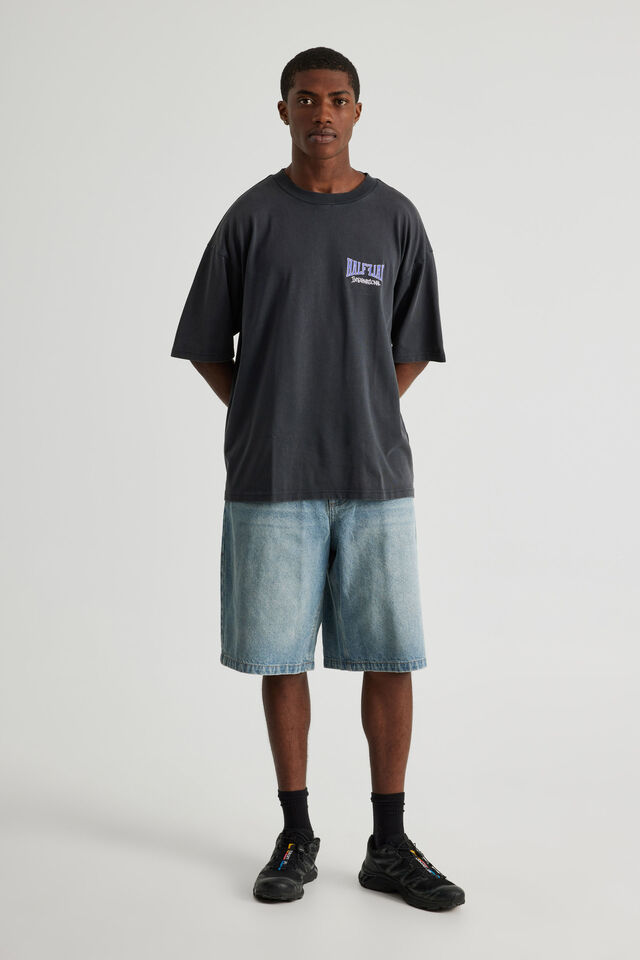 Half Half Heavyweight Box Fit Graphic Tshirt, HH WASHED SLATE/HALF HALF INTERNATIONAL