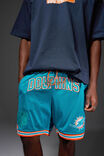 Nfl Basketball Short, LCN NFL TEAL/DOLPHINS RETRO CLASSIC HEM - alternate image 3
