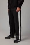 Sporty Straight Leg Track Pant, BLACK/SIDE STRIPE - alternate image 2