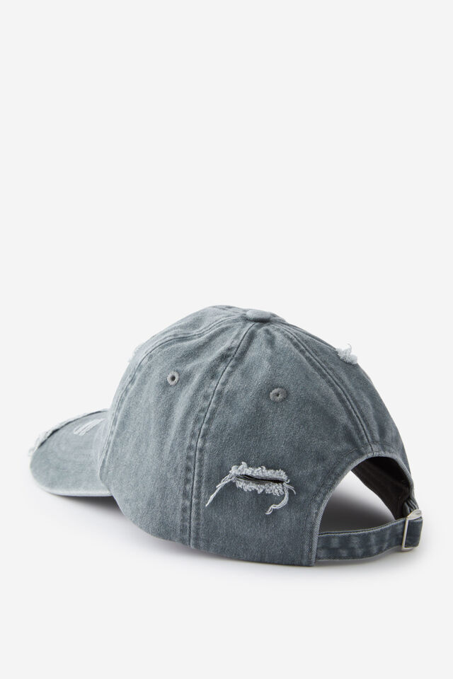 Notion Distressed Dad Cap, WASHED GREY DISTRESSED W EMB