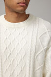 Cable Knit Crew, NEUTRAL - alternate image 4