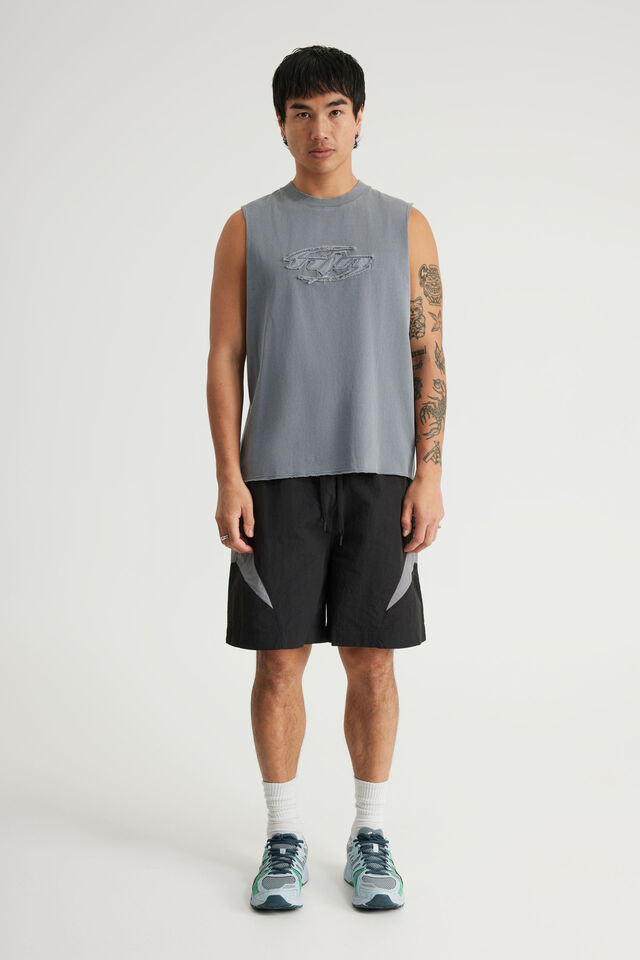 Notion Muscle Tank, NTN WASHED PAVEMENT/SWOOSH LOGO