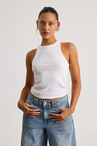 Harley Racer Tank, WHITE