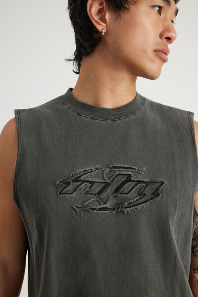 Notion Muscle Tank, NTN WASHED BLACK/SWOOSH LOGO