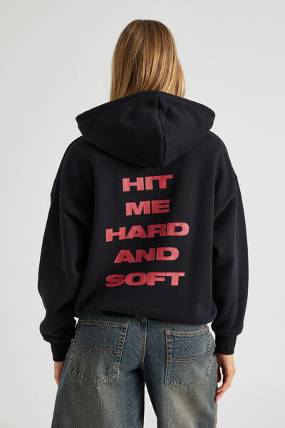 Lcn Music Slouchy Hoodie, LCN BRA BLACK/BILLIE  EILISH