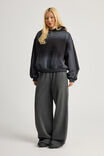 Classic Wide Leg Trackpant, WASHED BLACK - alternate image 2