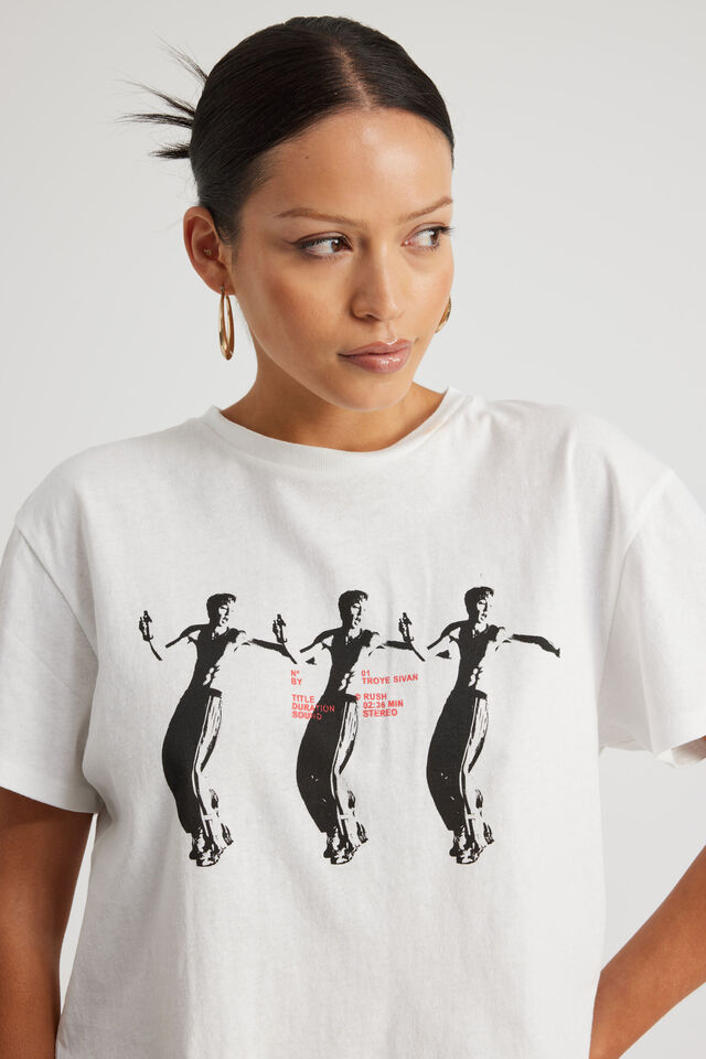 Music Merch Regular Tee, LCN BRA TROYE SIVAN CLOUD/RUSH