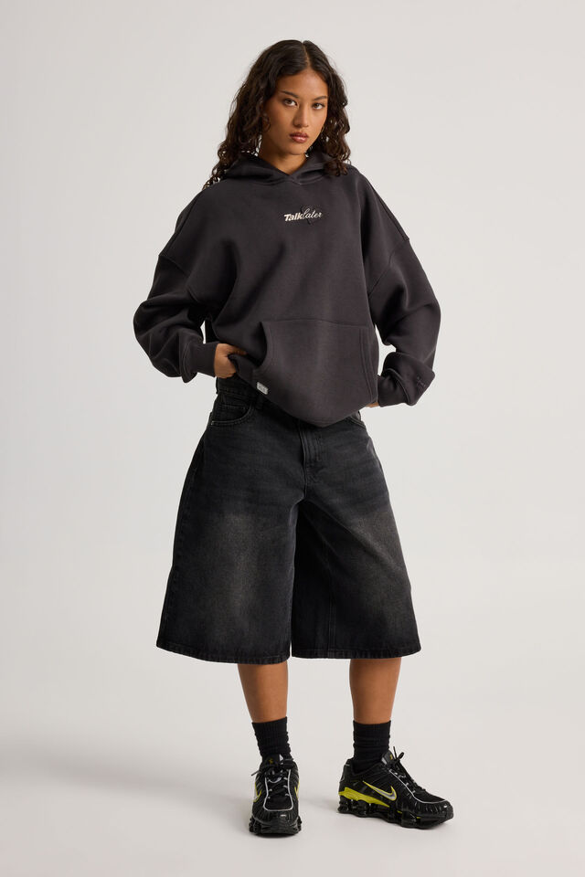Harley Slouchy Hoodie, PHANTOM/FIND YOUR HAPPY TLK LTR