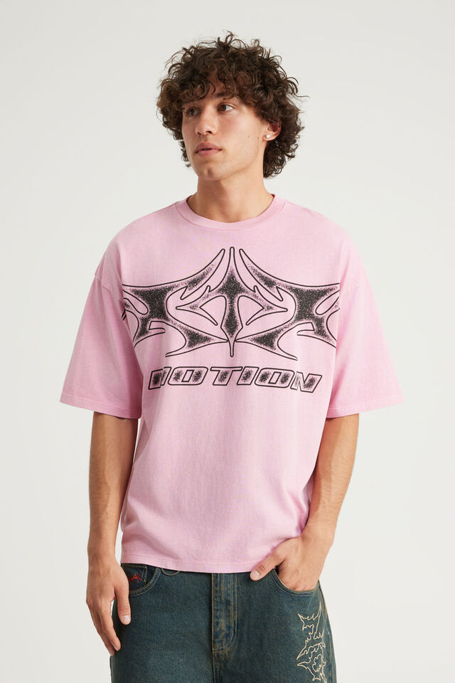 Notion Vintage Graphic Tshirt, NTN WASHED PINK GELATI/CYBER SIGIL