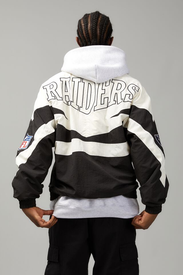 Raiders Zip Thru Jacket, LCN NFL RAIDERS BLACK/BEIGE