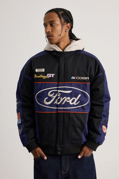 Ford Racing Jacket, LCN FORD BLUE BLACK/FORD