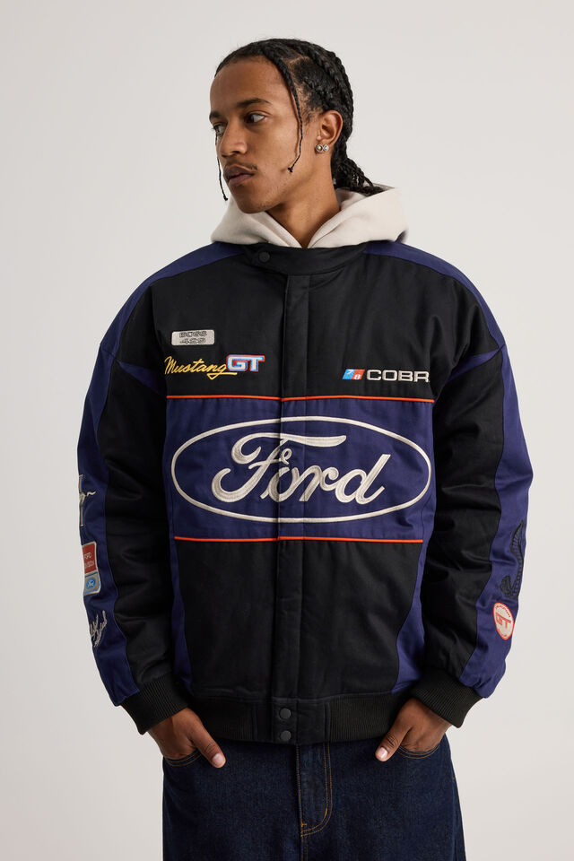 Ford Racing Jacket, LCN FORD BLUE BLACK/FORD