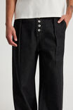 Open Gallery Baggy Jean, PLEATED RAW BLACK - alternate image 2