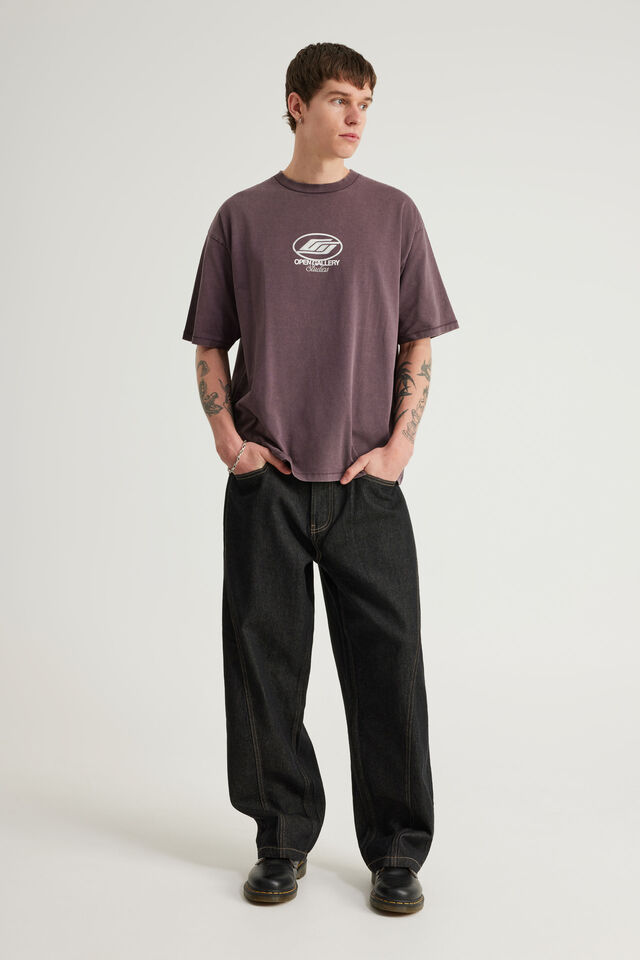 Open Gallery Box Fit Tshirt, OG WASHED FROZEN BERRY/STUDIOS
