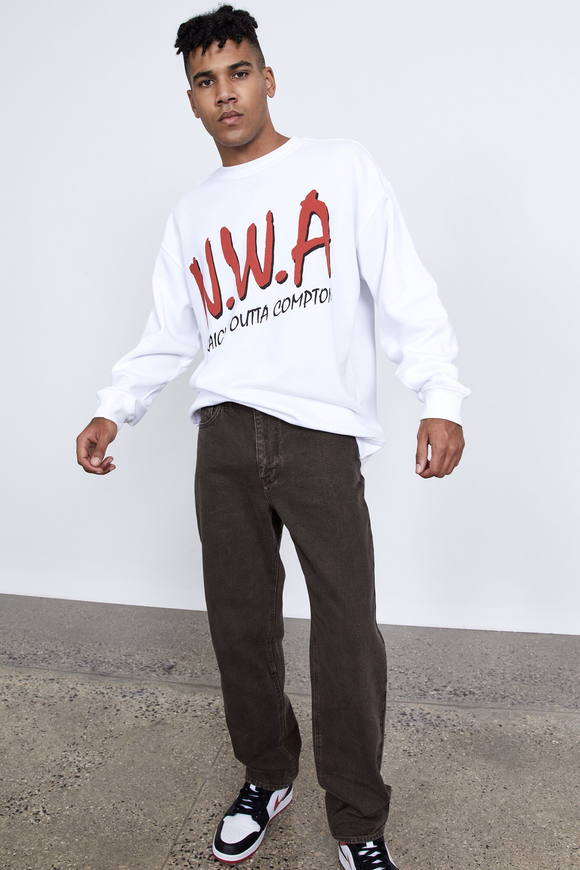 Factorie oversized crew neck sweater store