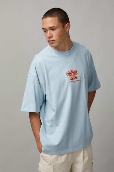 Heavy Weight Box Fit Graphic Tshirt, ICED BLUE/MOVING YOU