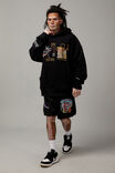 Baggy Basquiat Graphic Hoodie, LCN BSQ BLACK/BASQUIAT VERSVS - alternate image 3
