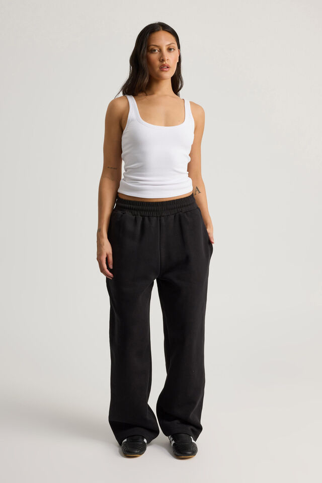 Authentics Scoop Neck Tank, WHITE