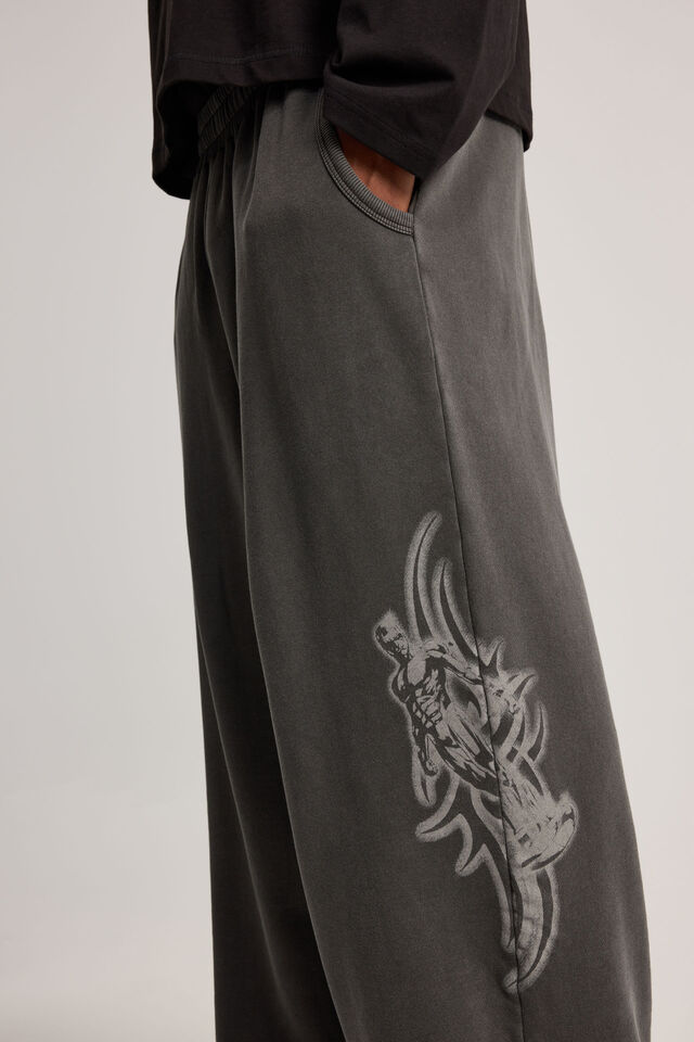 Marvel Baggy Trackpant, LCN MAR WASHED BLACK/SILVER SURFER
