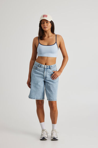 Lucy Crop Cami, CLOUD BLUE/NAVY BLAZER