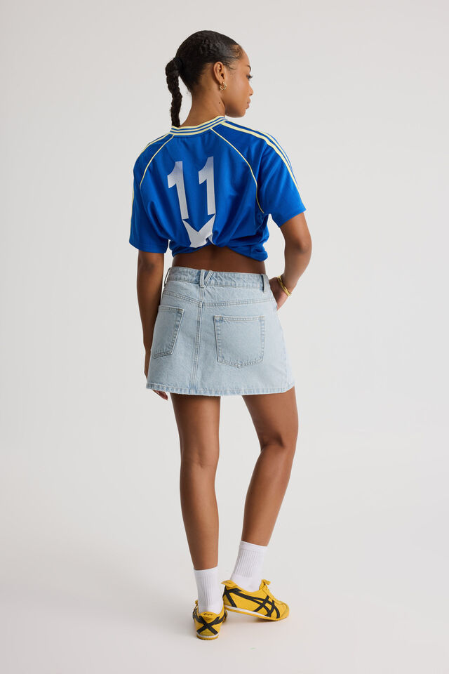 The Everyday Denim Skirt, FADED BLUE