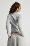 Authentics Fitted Long Sleeve Top, GREY MARLE - alternate image 3