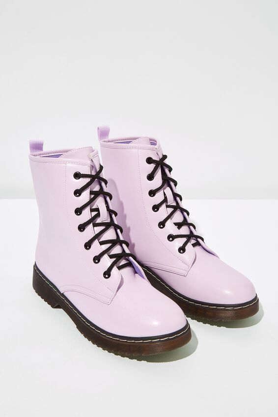 Combat Boot, PASTEL MAUVE