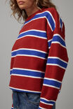 Haven Oversized Stripe Knit Jumper, BURGUNDY MULTI STRIPE - alternate image 4