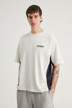 Half Half Box Fit Panelled Tee, HH CLOUD/NAVY BLAZER TREKKER - example image 2