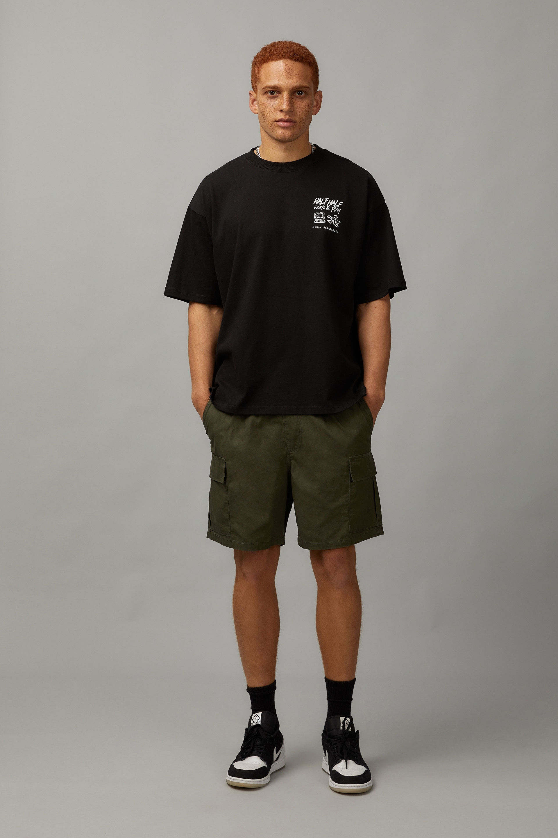 Half Half Pull On Cargo Short