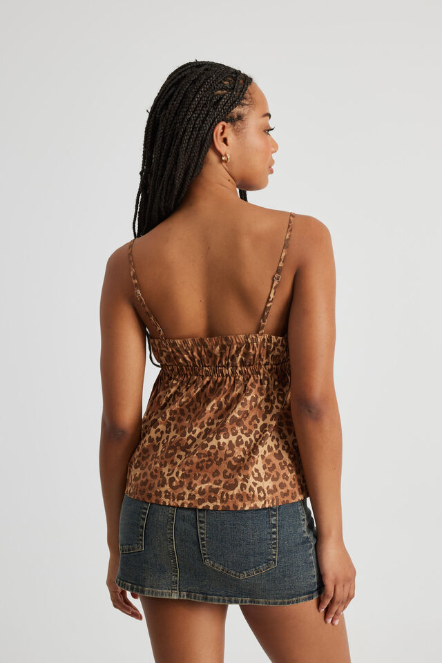 Charlotte Cross Over Cami, LEOPARD PRINT