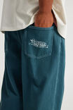 Half Half Classico Baggy Jean, WASHED MARINE TEAL - alternate image 4