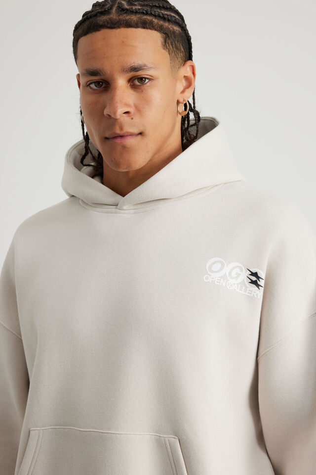 Open Gallery Hoodie, OG PEBBLE/GALLERY STAR