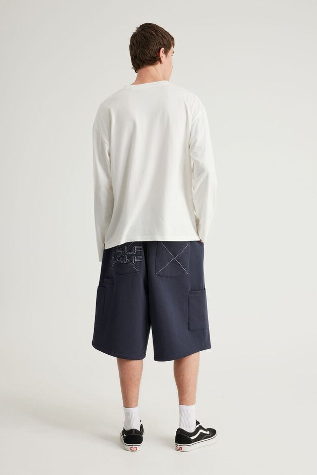 Baggy Track Short, HH NAVY BLAZER/UTILITY