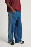 Half Half El Grande Baggy Jean, CLASSIC BLUE EXTREME SIDE SPRAY - alternate image 2