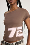 One Shoulder Graphic Tee, MUD/72 - alternate image 4