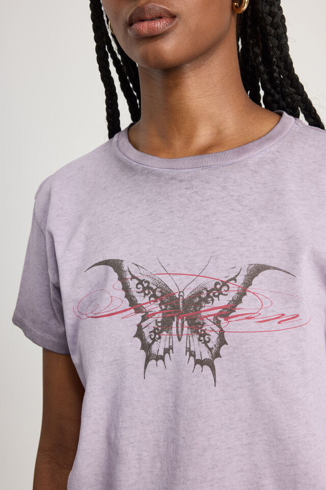 Notion X Smolbrat Regular Tshirt, WASHED LILITH/SMOLBRAT BUTTERFLY