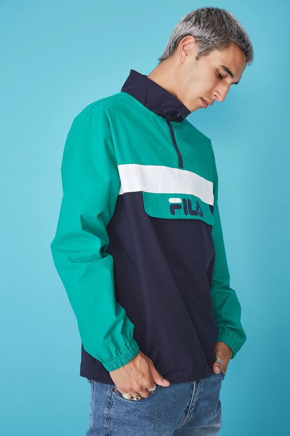 Fila Lcn Qtr Zip Jacket, NAVY/WHITE/GREEN